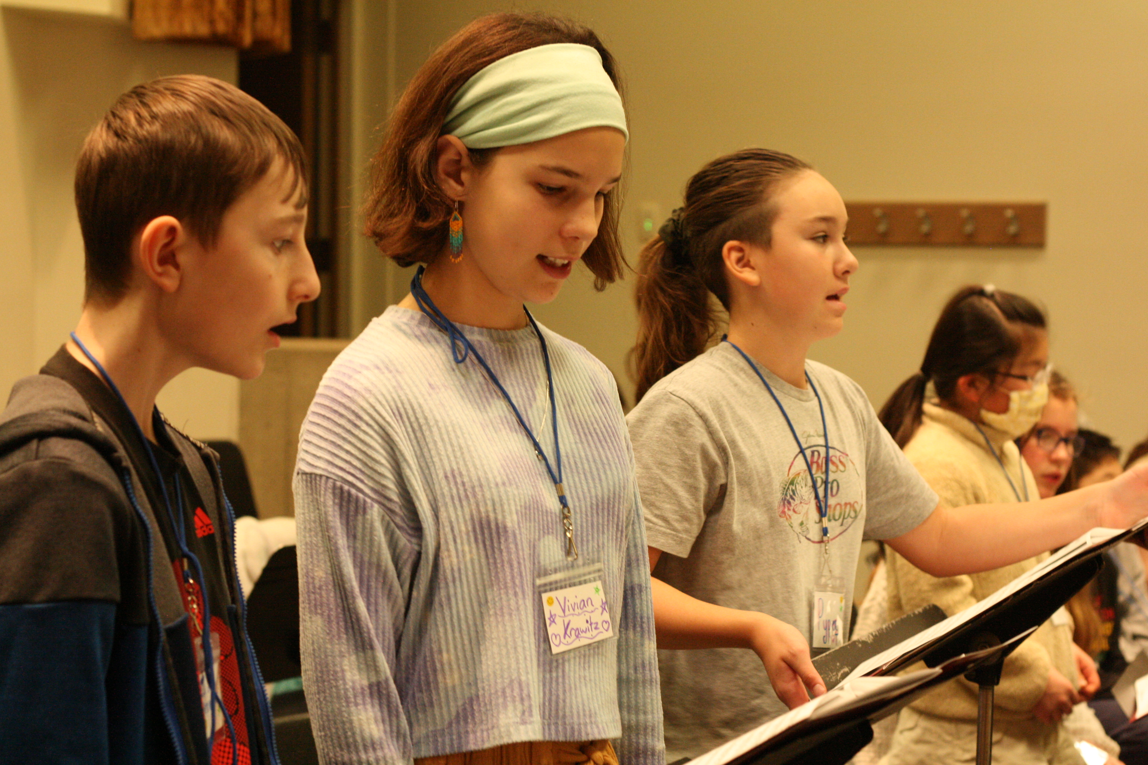 Students participating in recycled percussion ensemble